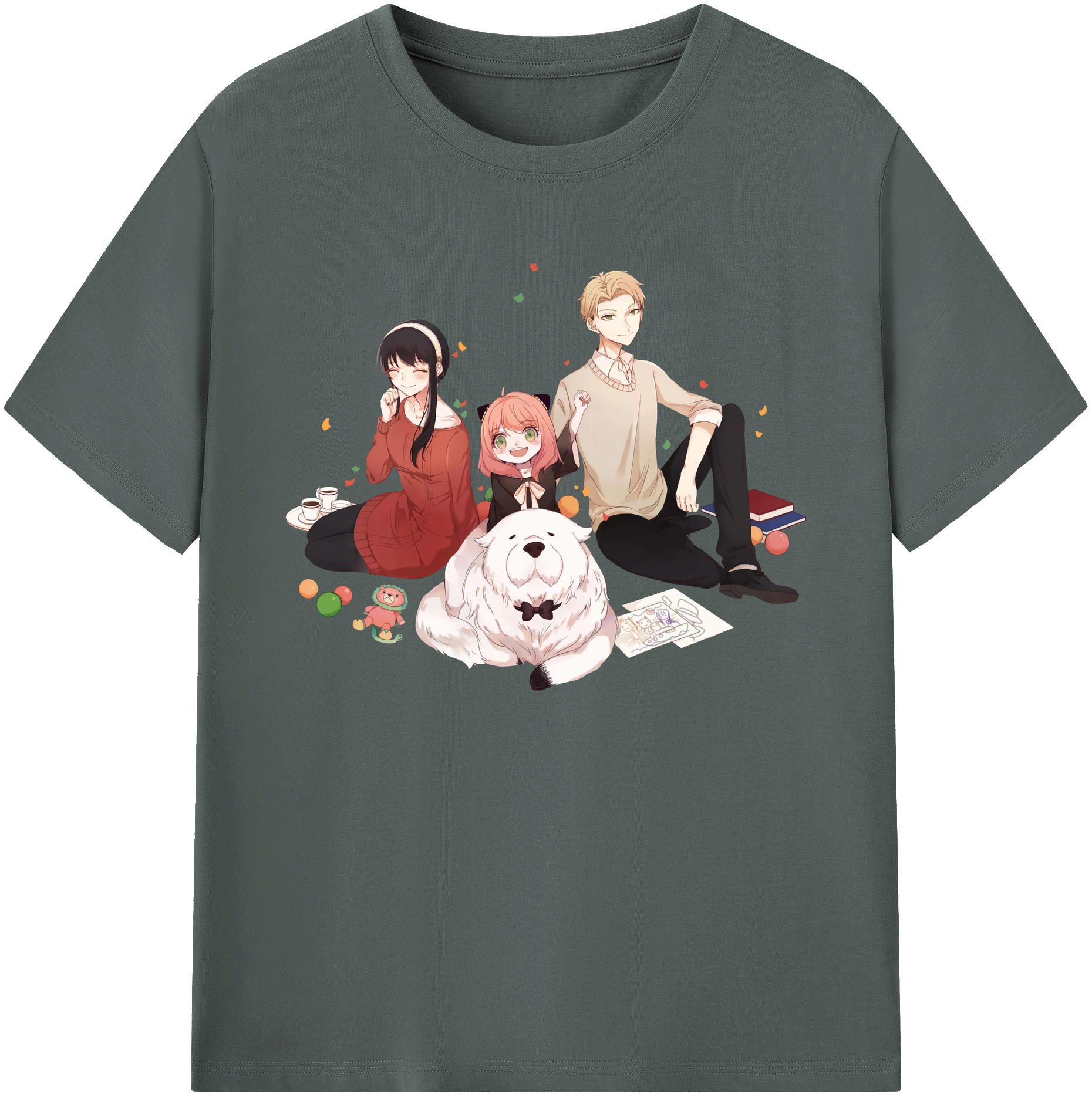 （画像用） SPY×FAMILY间谍家家酒 綿100％ メンズ半袖Tシャツ｜肌触りやわらか＆通気性
